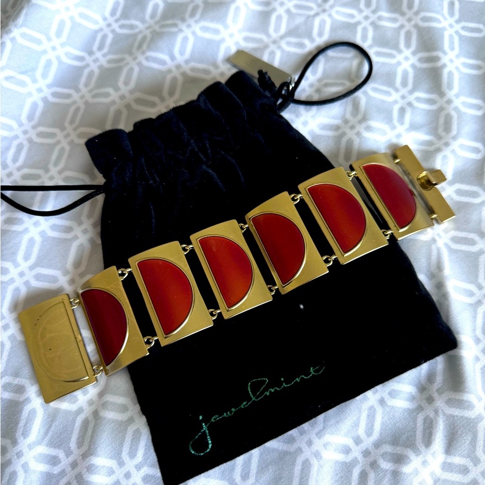 Jewelmint Gold and Red Bracelet
